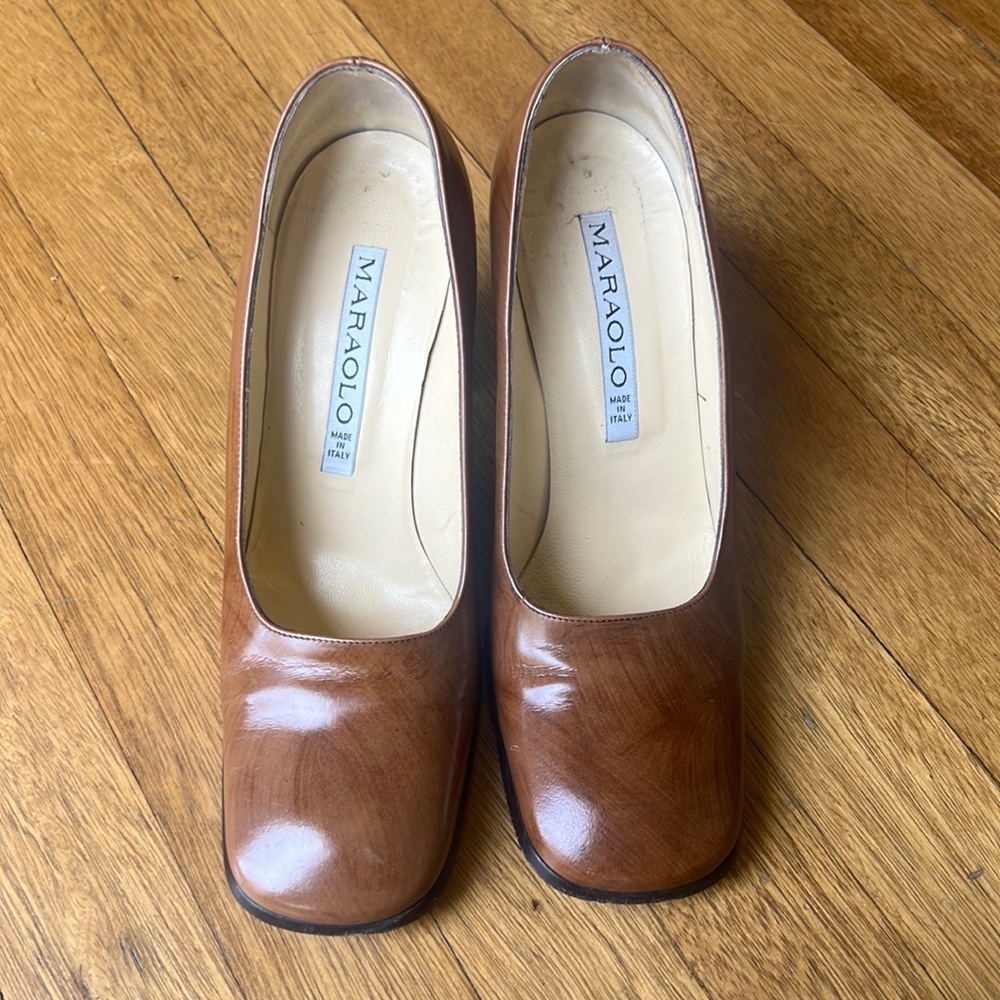 Maraolo chunky brown heel